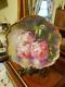 Limoges Hand Painted Reflecting Waters Rose Wall Plaque Plate, Artist Signed