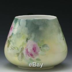 Limoges Hand Painted Roses Cider Pitcher