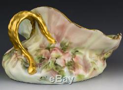 Limoges Hand Painted Roses Ladies Spittoon Cuspidor Signed