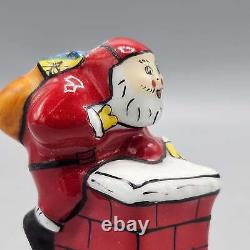 Limoges Hand Painted Santa Claus on Chimney Trinket Box