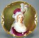 Limoges Hand Painted Signed F Furland Marie Antoinette Portrait 13 3/8 Charger