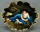 Limoges Hand Painted Signed Penitent Magdalene Woman & Skull & Gold Tray