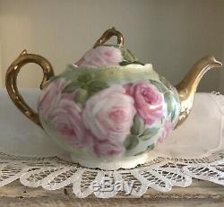 Limoges Hand Painted Tea Pot