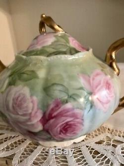 Limoges Hand Painted Tea Pot
