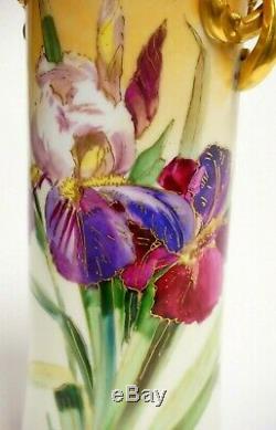 Limoges Hand Painted Vase, Chicago Artist Signed