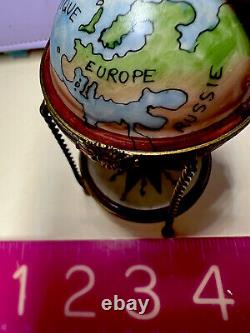 Limoges Hand painted Atlas Globe Limited Edition