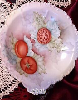 Limoges Handpainted Tomato Bowl Set! Unique