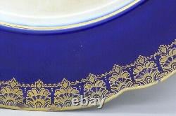 Limoges Jpl France Hand Painted Artist Signed Raoux Gold Cobalt Blue Plate #2