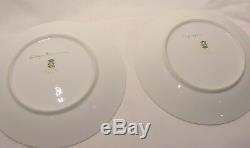 Limoges Lot Of 8 Hand Painted Orchid Plates C. 1920 William Schopp Artist B/o