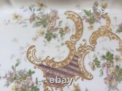 Limoges Platter Victorian Elite Works Large Hand Painted Antique Plate