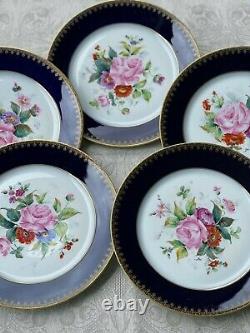 Limoges Porcelaine d'Art Splendid Plate Decor Floral Hand Painted