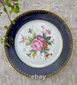 Limoges Porcelaine d'Art Splendid Plate Decor Floral Hand Painted