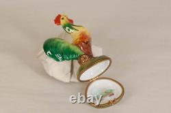 Limoges Rooster Hand Painted Rooster Trinket Box