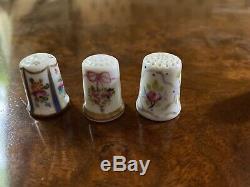 Limoges Roses & Ribbons Hand Painted & Signed Thimble