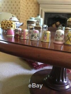 Limoges Roses & Ribbons Hand Painted & Signed Thimble