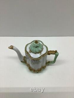 Limoges S M Elite works hand painted 7 chocolate pot gilt encrusted