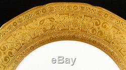 Limoges Service For 10 Featuring Le Tallec Hand-Painted Horoscope Plates, gilded
