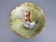 Limoges Signed Hand Painted Wall Charger Platter Girl With Goat 12 5/8