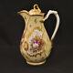 Limoges T&v Chocolate Pot Early 1890s Hand Painted Floral Withgold Repaired Beauty