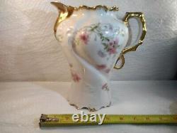 Limoges Water Pitcher Free Shipping France Hand Painted Marked