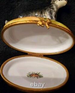 Limoges hand painted Wolf. From? France