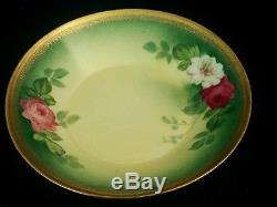Limoges haviland hand painted artist signed roses tea cup and saucer