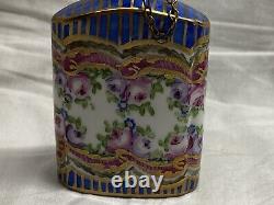 Limoges peint main hand painted trinket perfume box? With cap and chain