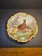 Limoges Plate 13 Hand Painted Pheasants/wild Life Series/see Pics/rich Earth