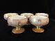 Lot Of 5 Vintage Hand Painted Gilt Porcelain Punch Cups, 3 Dia X 2 1/2 High