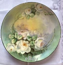 Lovely Antique Mavaleix Limoges Porcelain Plate, Hand-Painted, 1908-1914, Scarce