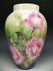 Lovely Hand Painted Limoges France Roses Vase