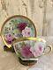 Lovely Limoges France Hand-painted Roses Cup And Saucer Set