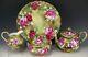 Lovely Nippon Hand Painted Roses Gold Teaset Pot Creamer Sugar Charger