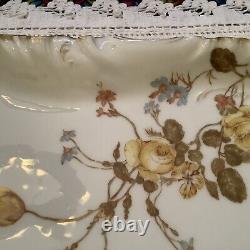 MINT Haviland Limoges France 20 x 12 platter Rose floral 1920s square tray