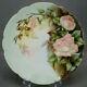 Mr Limoges Hand Painted Pink Roses & Gold 8 1/2 Inch Plate Circa 1891-1896 A