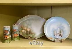 MUSHROOM! HAND PAINTED PORCELAIN LOVELY COLLECTION of LIMOGES, MZ AUSTRIA