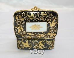Magnificent Tiffany & Co Hand Painted Porcelain Gold Plated Bronze, Brass Box