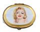 Marilyn Monroe Limoges Hand Painted Porcelain Jfk Kennedy Eye Shadow Brush Rare