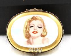 Marilyn Monroe Limoges Hand Painted Porcelain JFK Kennedy Eye Shadow Brush RARE