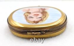 Marilyn Monroe Limoges Hand Painted Porcelain JFK Kennedy Eye Shadow Brush RARE