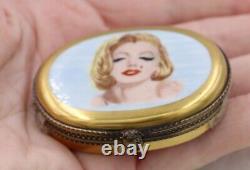 Marilyn Monroe Limoges Hand Painted Porcelain JFK Kennedy Eye Shadow Brush RARE