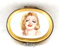 Marilyn Monroe Limoges Hand Painted Porcelain JFK Kennedy Eye Shadow Brush RARE