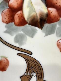 PICKARD MR Martial Redon Limoges France BEITLER Gilded Strawberries Plate Exlnt