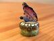 Peint Main Limoges France Rochard Mini Butterfly On Daisy Hand Painted Box