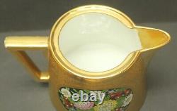 Pickard Gold Etched Hand Painted Floral Limoges Tea Pot