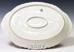 Platter, French Limoges, Porcelain, Oval, Serving, Hand Painted, Gilt, Vintage