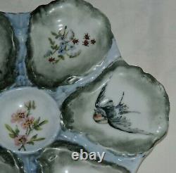 Porcelain Oyster Plate Haviland Limoges France Hand painted