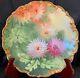 Rare 1880s Limoges Hand Painted Artist Signed Roty Service Charger Plate Gold