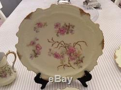 RARE Antique Latrille Freres Limoges Hand Painted Porcelain Tea Set c1899