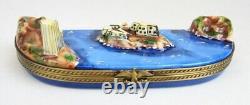 RARE Limoges France Hand Painted Alcatraz Island with Prison Keys Trinket Box